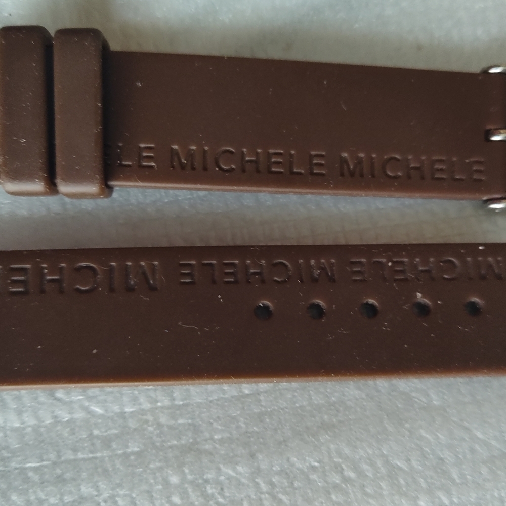 Michele brown strap 18 mm silicone